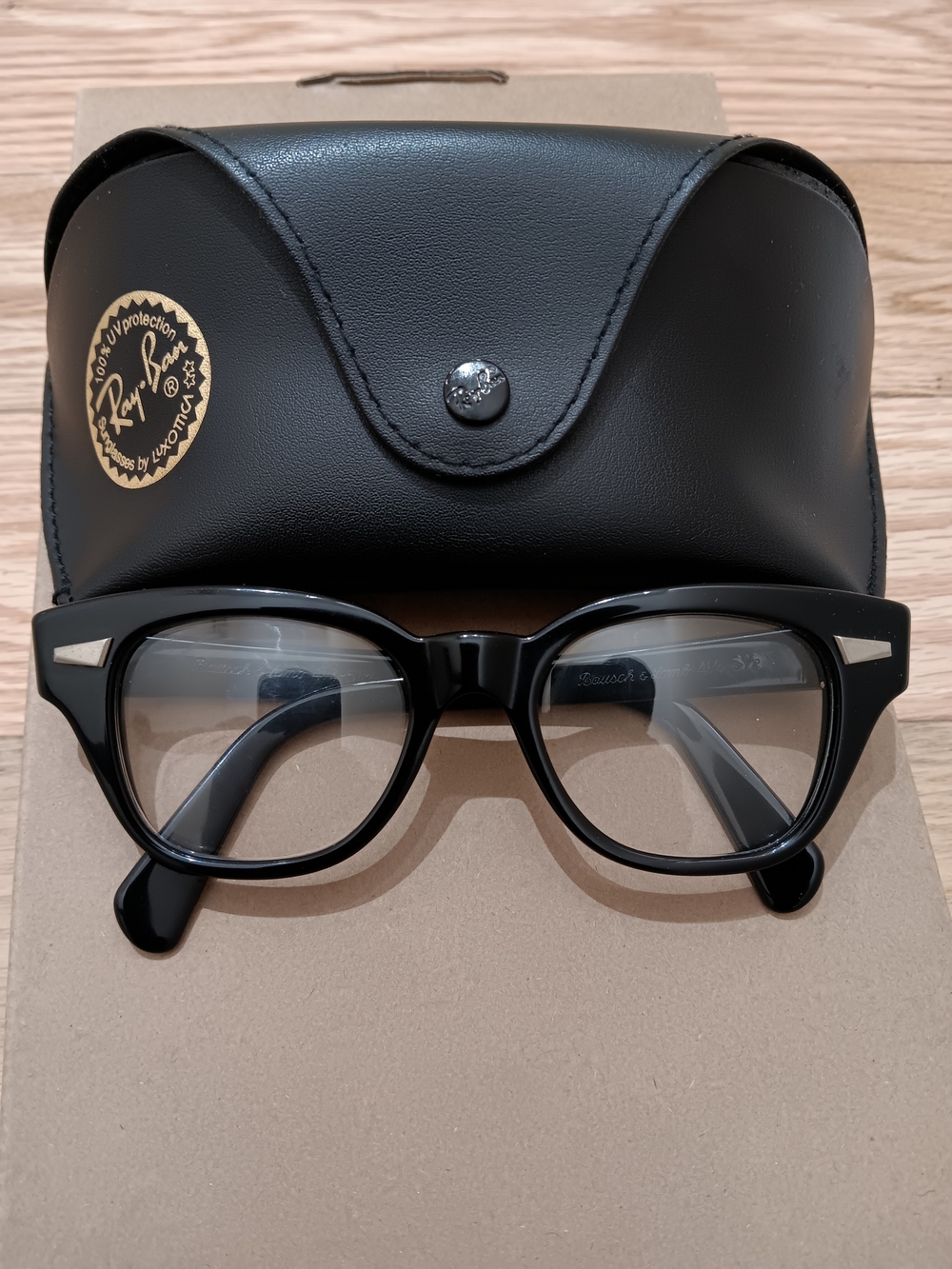 Vtg Ray-Ban/Bausch & Lomb RX BLACK FRAMES 4 1/4 - 5 1/2 No Prescription UNISEX